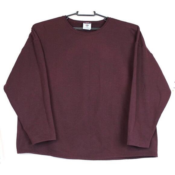 Jerzees NuBlend Sweatshirt Men XL Maroon Long Sleeve Crewneck Loungewear Comfort - Picture 1 of 8